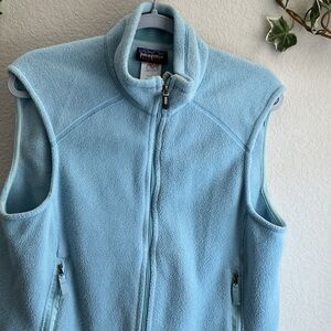 Patagonia Sky Blue Fleece Vest - Full Zip